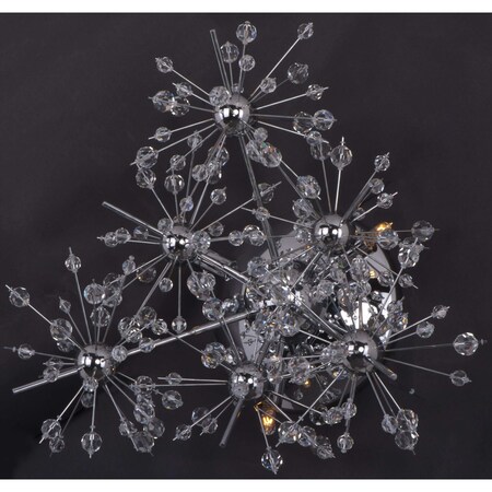 Maxim Three Light Polished Chrome Beveled Crystal Glass Wall Light 39743BCPC